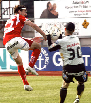 fotboll, allsvenskan, Kalmar - Elfsborg; César Sántin och