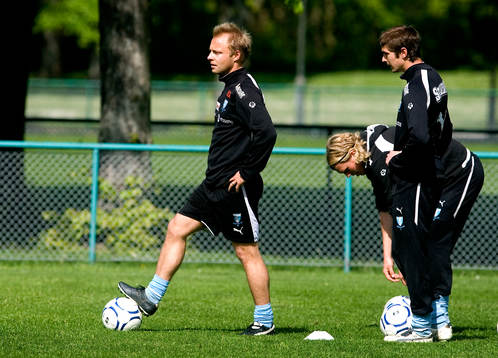 Fotboll, Träning med Malmö FF. Anders Andersson, Malmö FF