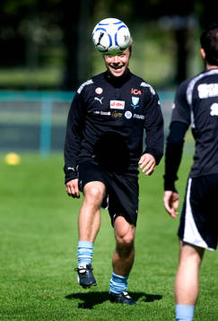 Fotboll, Träning med Malmö FF. Anders Andersson, Malmö FF