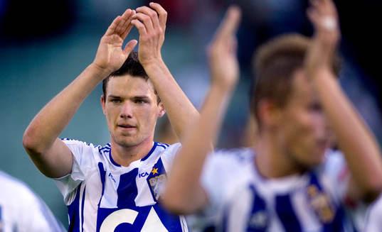 Marcus Berg, Göteborg, tackar publiken