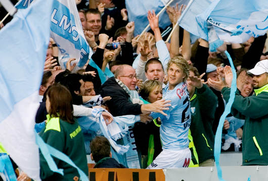 Ola Toivonen, Malmö FF jublar med klacken