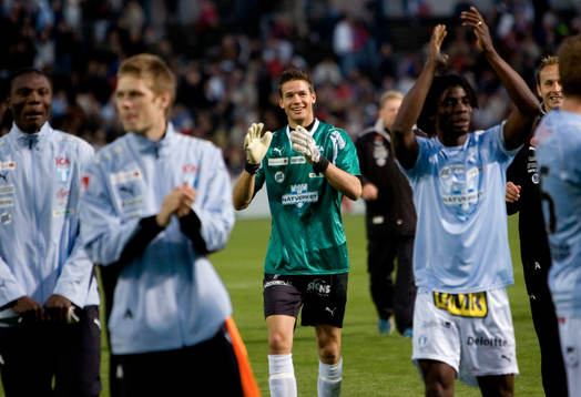 Jonas Sandqvist, MFF´s målvakt blev hjälte