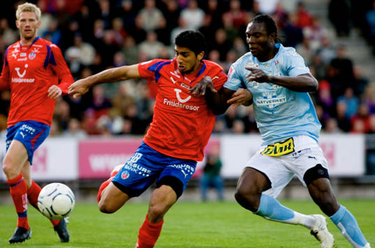 Samir Beloufa, HIF och Edward Ofere, MFF