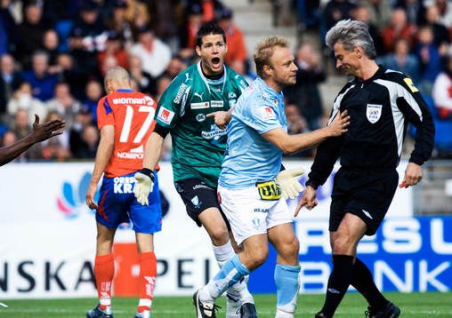 domare, Peter Fröjdfeldt, Jonas Sandqvist och Anders