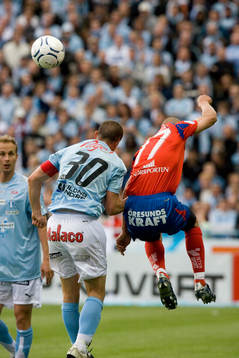 Daniel Andersson och Henrik Larsson, nickduell