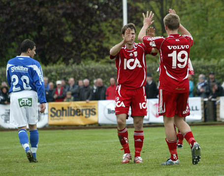 Stefan Selakovic och Pontus Wernblom, jubel, Göteborg
