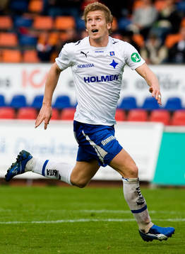 Eirik Dybendal, lägger in 0-1 som blir slutresultatet i