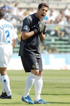 fotboll, serie a. Italiensk, Atlanta- Inter; Julio Cesar,