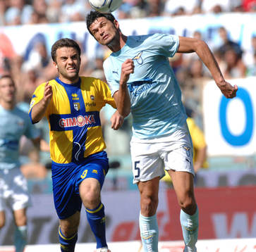 fotboll, serie a. Italiensk, Lazio - Parma; G Rossi, Cribari