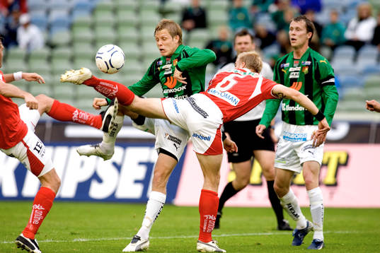Fotboll, Allsvenskan, Gais - Kalmar