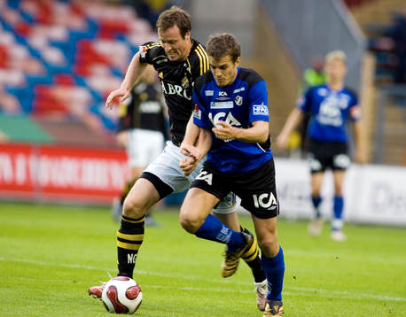 Markus Jonsson, AIK och Martin Fribrock, Halmstad