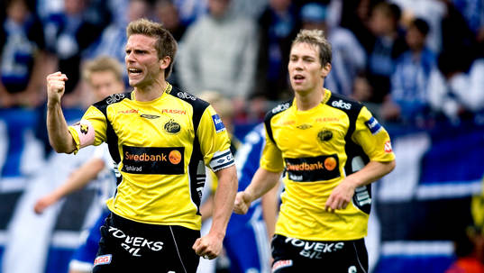 Anders Svensson skriker ut sin glädje