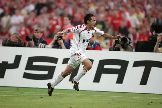 Filippo Inzaghi, Milan, jubel