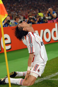 Filippo Inzaghi, Milan, jubel