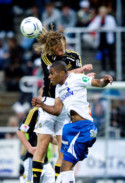 Nickduell mellan Patrik Karlsson, AIK och Andreas Haglund,