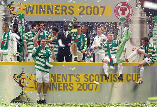 Segrare. Vinnare. Glädje. Jubel. Neil Lennon, Celtic