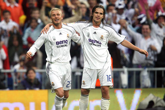 David Beckham och Gago, Real Madrid. Glädje