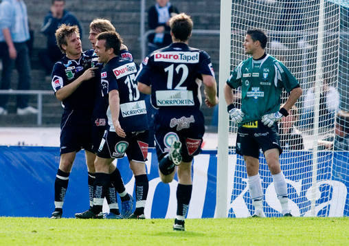 Daniel Westlin, Gefle, gjorde 1-1. Jubel i Gefle, Jonas