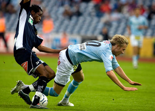 Rene Makondele, Gefle, och Ola Toivonen, Malmö