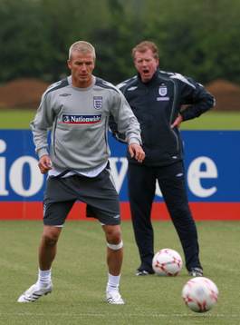 David Beckham och Steve McClaren, förbundskapten England