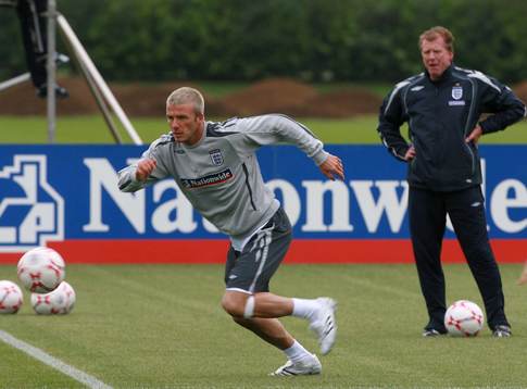 David Beckham och Steve McClaren, förbundskapten England
