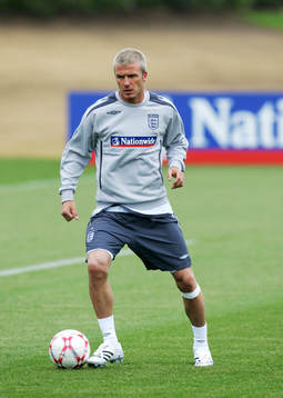 David Beckham, England. Träning