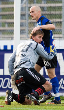 Kristoffer Björklund, målvakt och Magnus Arvidsson