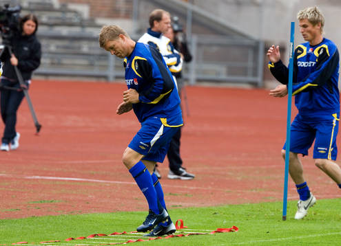 Marcus Allbäck och Markus Rosenberg, Sverige