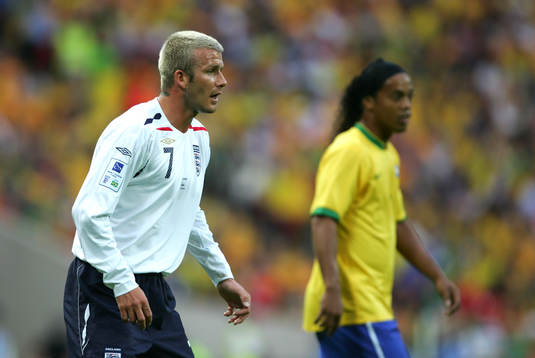 David Beckham, England och Ronaldinho, Brasilien