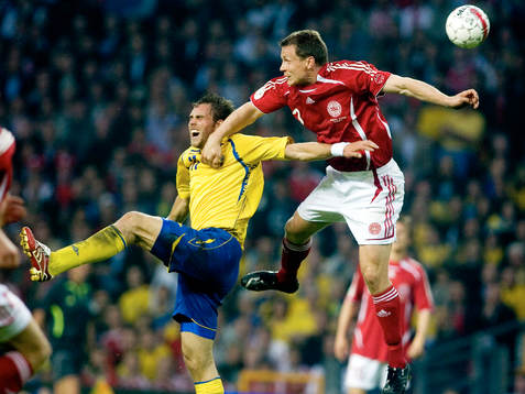 Johan Elmander, Sverige och Lars Jacobsen, Danmark