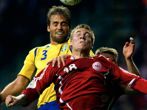 Olof Mellberg, Sverige och Nicklas Bendtner, Danmark