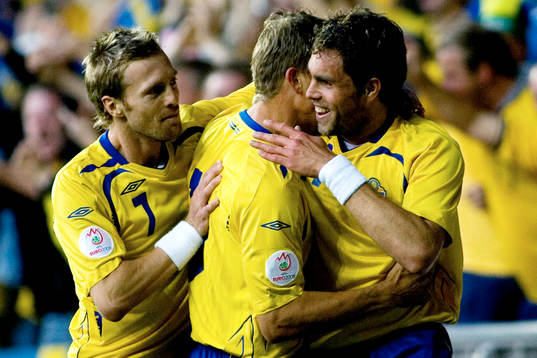 Johan Elmander, Sverige, jubel