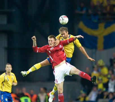 Olof Mellberg och Nicklas Bendtner