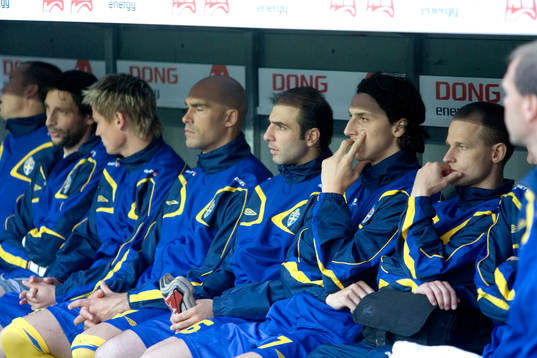Zlatan Ibrahimovic, avbytarebänk