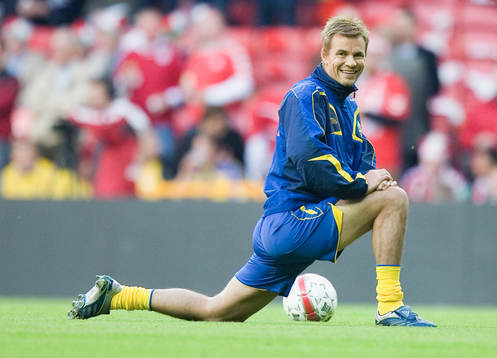 Niclas Alexandersson, Sverige, stretchar. Uppvärmning