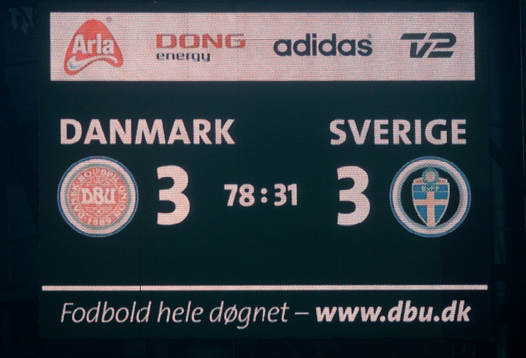 Resultattavla. Ställning. Spänning. 3-3