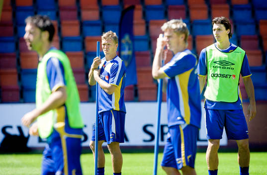 Rade Prica, Marcus Allbäck, Markus Rosenberg och Zlatan