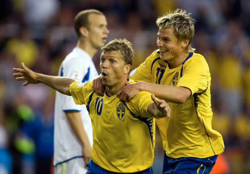 Marcus Allbäck och Markus Rosenberg, Sverige