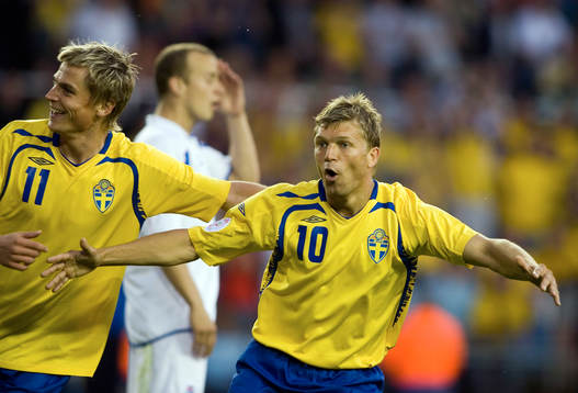 Marcus Allbäck och Markus Rosenberg, Sverige