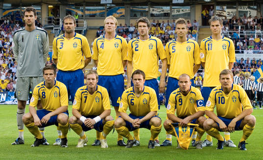 Bakre frv, Andreas Isaksson, Olof Mellberg, Petter Hansson,