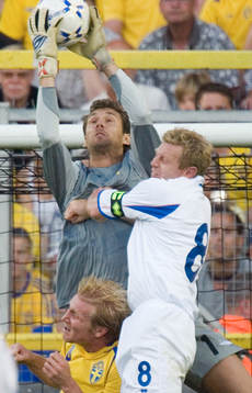 Andreas Isaksson, målvakt och Brynjar Gunnarsson