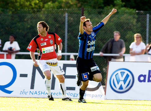 Joakim Persson, Landskrona och Fredrik Olsson, Sirius, jubel