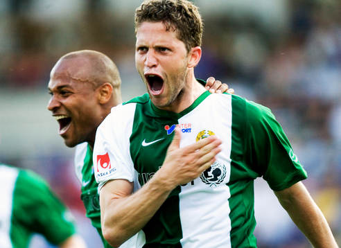 Paulinho Guará och Christian Traoré, jubel