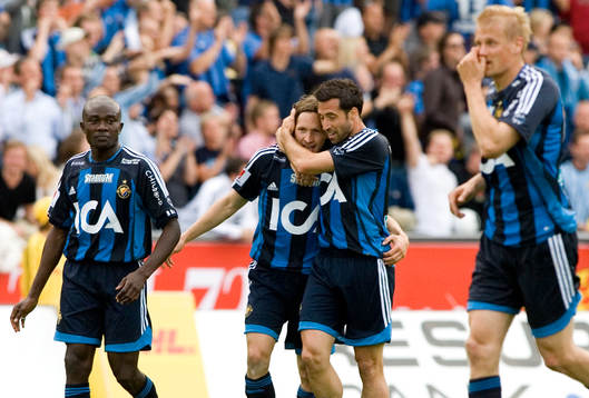 Andrej Komac och Matias Concha, Djurgården, jubel