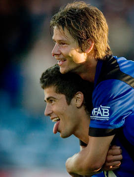 Ajsel Kujovic och Dusan Djuric, Halmstad jubel