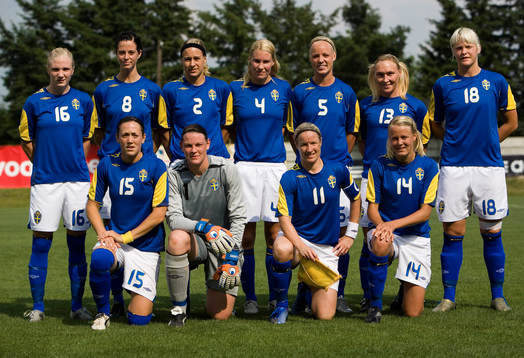 Bakre  frv;  Anna Paulson, Lotta Schelin, Charlotte Rohlin,