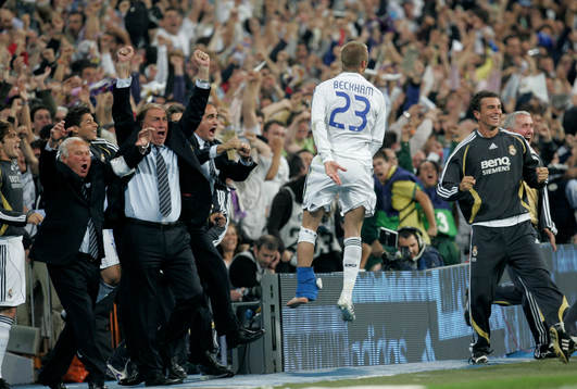David Beckham, Real Madrid, jubel