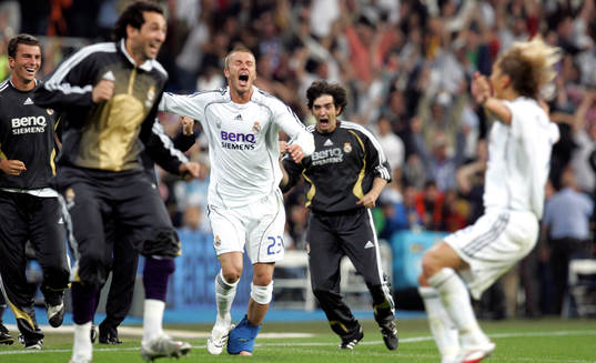 David Beckham, Real Madrid, jubel