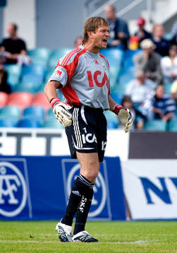 Bengt Andersson, målvakt, Göteborg, skriker