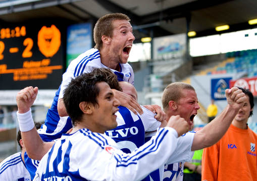 Hjálmar Jonsson,  Andres Vasques, Göteborg, jubel